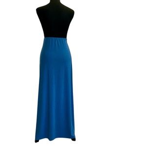 Vince camuto blue A-line maxi skirt pull-on Sz M NWOT